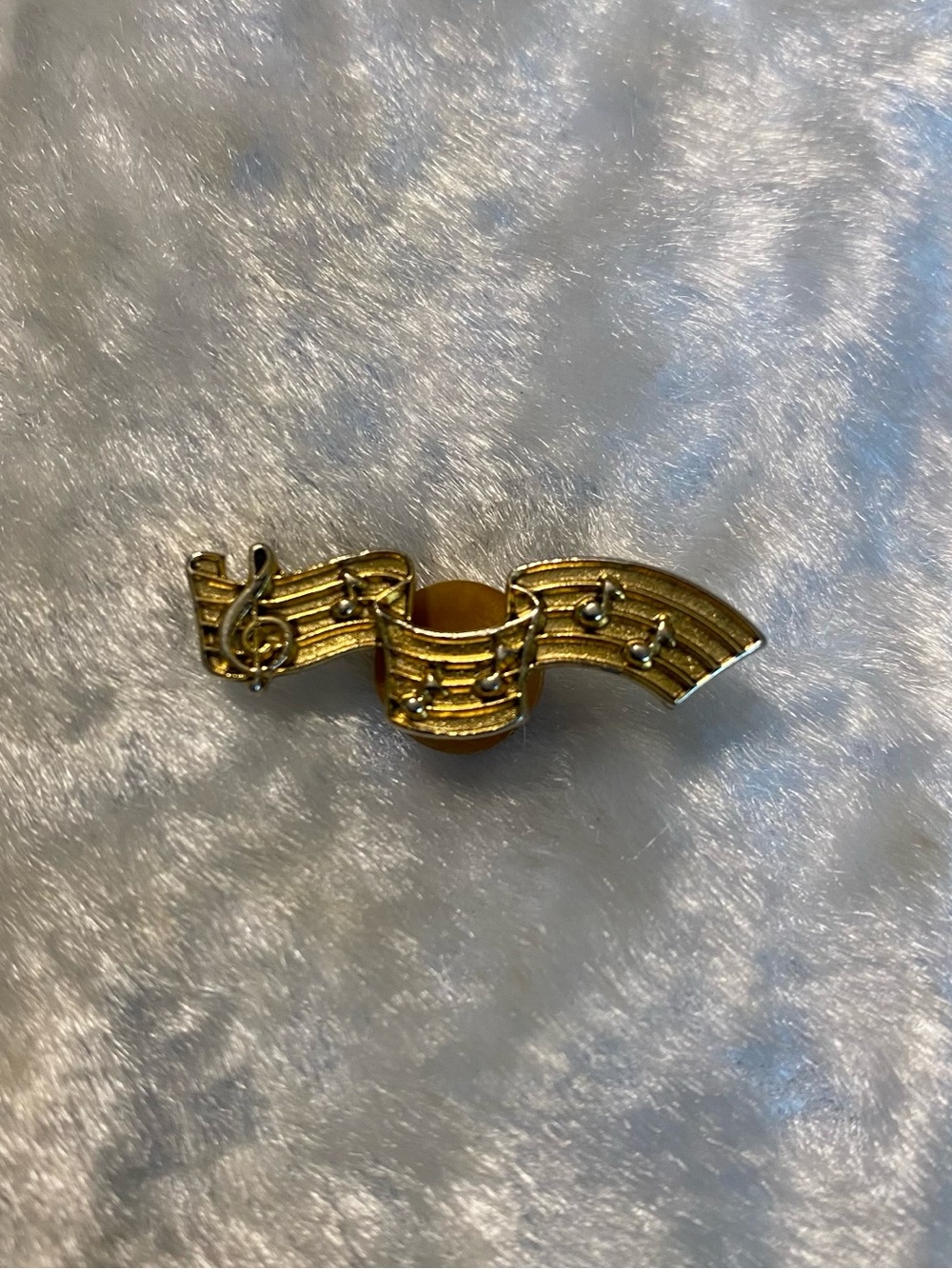 🍀VTG NEFF Gold Music Note Brooch Pin
